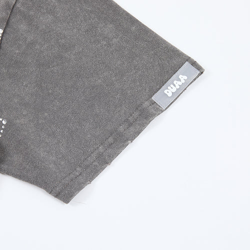 DUAA Vintage Truck Graphic Charcoal T‑Shirt