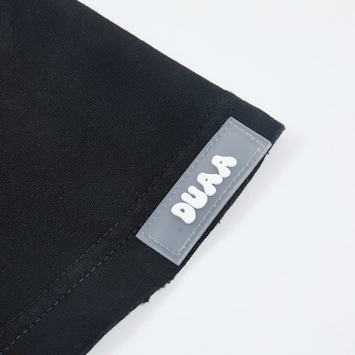DUAA Soccer Fire Graphic Black Short‑Sleeve T‑Shirt