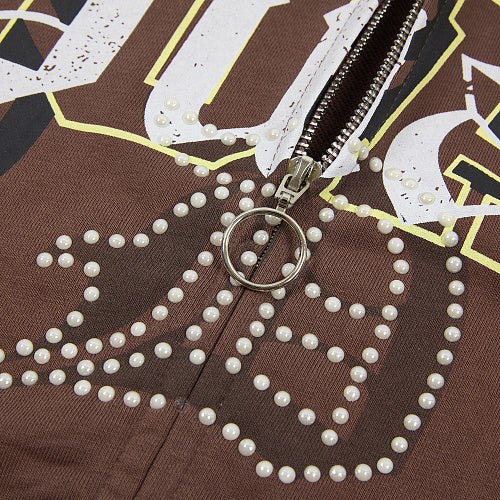 DUAA Two‑Tone D‑Logo Pullover Hoodie