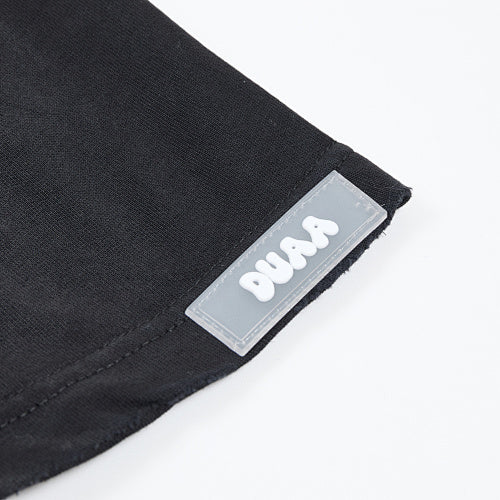 DUAA Football Player Graphic Black Short‑Sleeve T‑Shirt