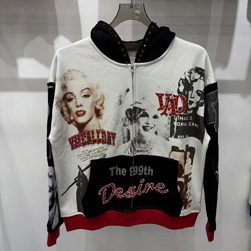 Vareallday Marilyn‑Graphic Two‑Tone Hoodie