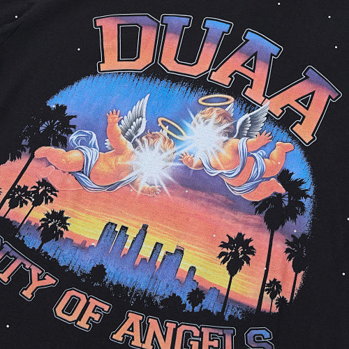 DUAA City‑Landscape Graphic Black Short‑Sleeve T‑Shirt