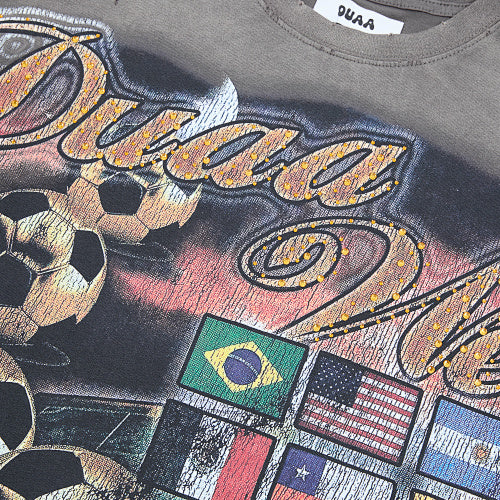 DUAA 1993 Distressed Dark‑Grey Short‑Sleeve T‑Shirt