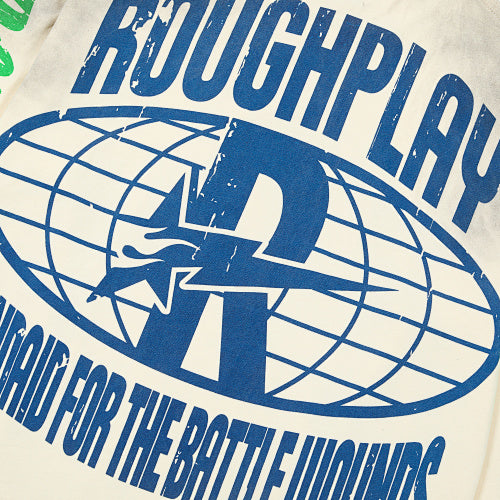 Roughplay Flame Graphic Raglan Long‑Sleeve Tee