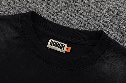 Roughplay Colorful Graffiti Graphic Double‑Sided Print Short Sleeve T‑Shirt