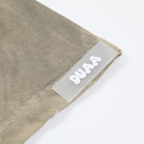 DUAA Basketball‑Graphic Distressed Washed‑Olive Short‑Sleeve T‑Shirt