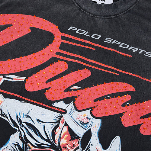 DUAA Cowboy Graphic Black Short‑Sleeve T‑Shirt