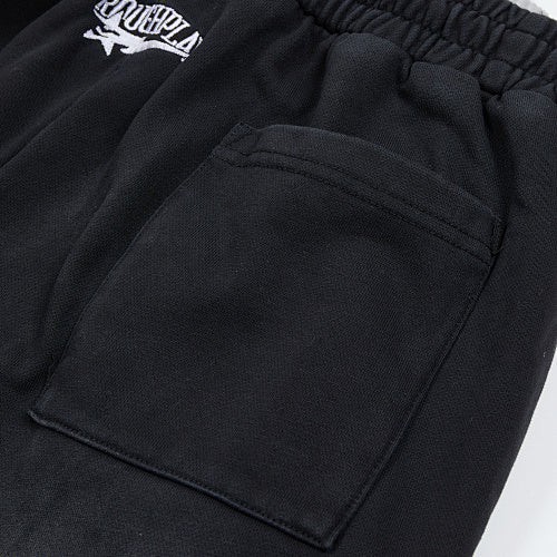 Roughplay Letter Print Wide‑Leg Sweatpants