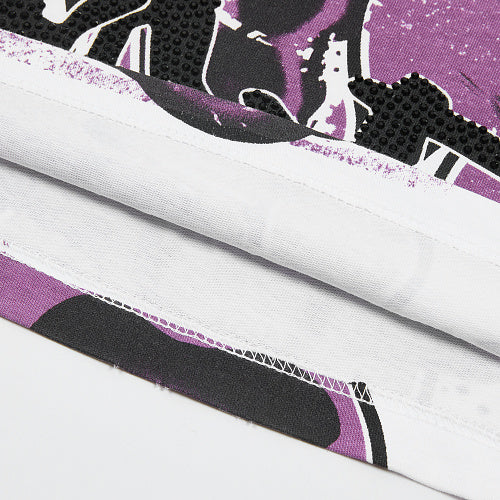 DUAA Purple Skeleton Graphic Short‑Sleeve T‑Shirt