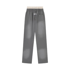 Roughplay Orange Side‑Stripe Wide‑Leg Sweatpants