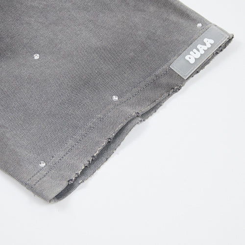 DUAA Tie‑Dye Graphic Grey Short‑Sleeve T‑Shirt