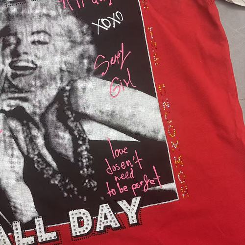Vareallday Marilyn‑Graphic Ringer T‑Shirt