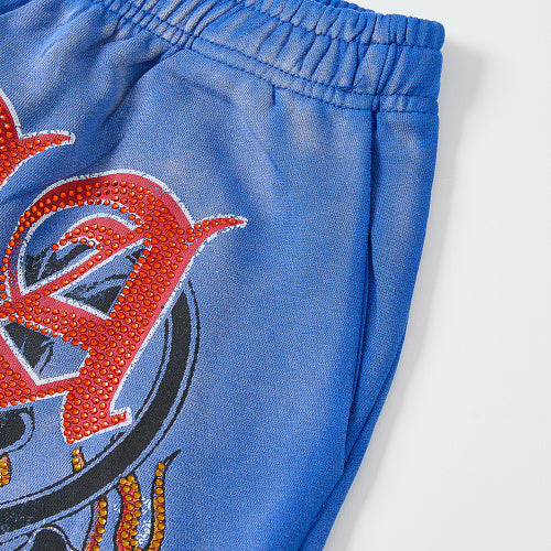 DUAA Blue Graphic Street Sweatpants