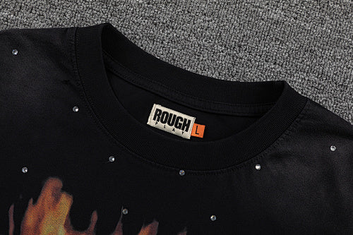 Roughplay Monster Eye Graphic Double‑Sided Print Short Sleeve T‑Shirt