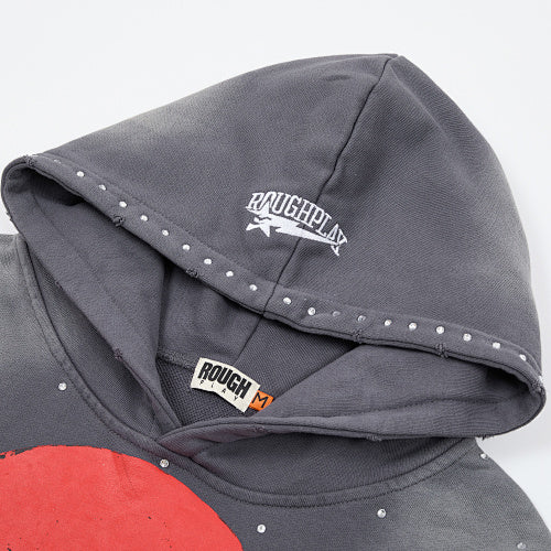 Roughplay Red Skull Graphic Hoodie