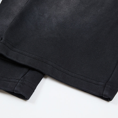 Roughplay Letter Print Wide‑Leg Sweatpants