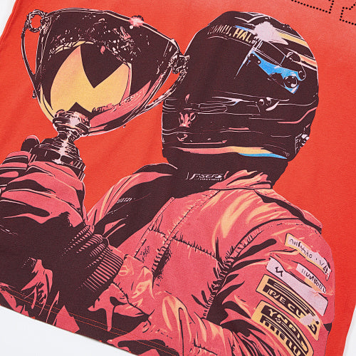DUAA Racer Graphic Red Short‑Sleeve T‑Shirt