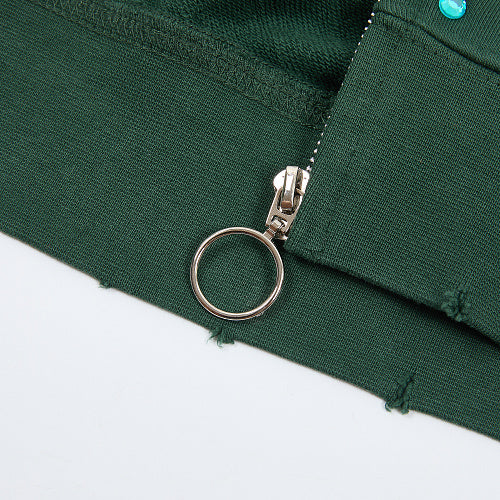 DUAA 33 Logo Zip‑Up Hoodie‑2 Colors