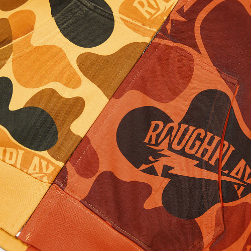 Roughplay Camouflage Graphic Zip‑Up Hoodie