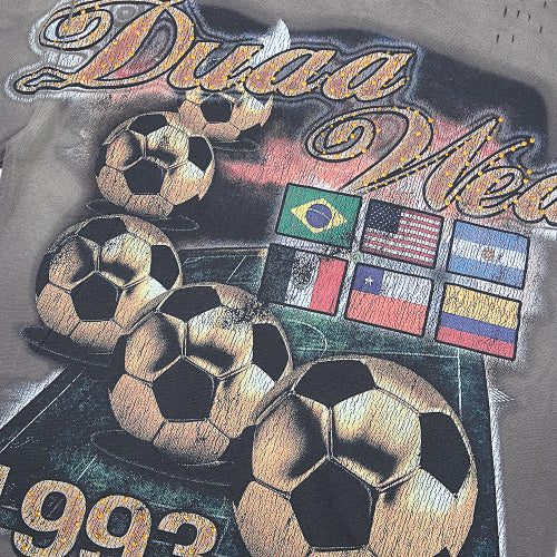 DUAA 1993 Distressed Dark‑Grey Short‑Sleeve T‑Shirt