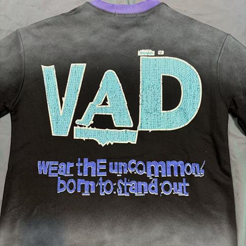 Vareallday Alien‑Graphic Purple‑Trim Ringer T‑Shirt