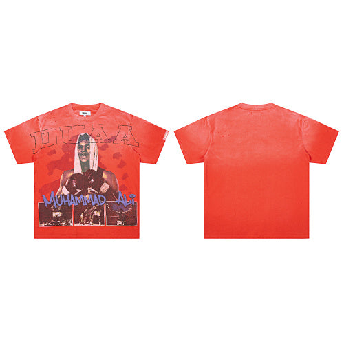 DUAA Muhammad‑Ali Graphic Red Short‑Sleeve T‑Shirt
