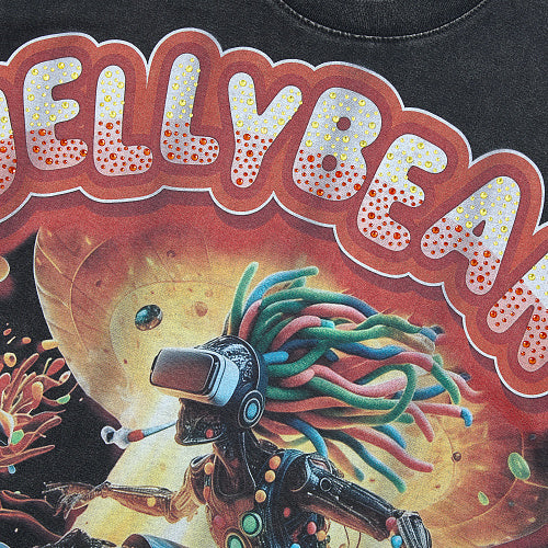Jellybean Vintage Graphic Double Sided Print Short Sleeve T‑Shirt