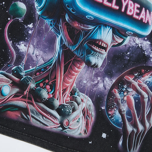 Jellybean Alien UFO Graphic Short‑Sleeve T‑Shirt