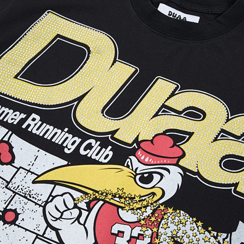 DUAA Global Run‑Club Graphic Black Short‑Sleeve T‑Shirt