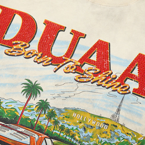 DUAA Scenery‑Graphic Off‑White Short‑Sleeve T‑Shirt