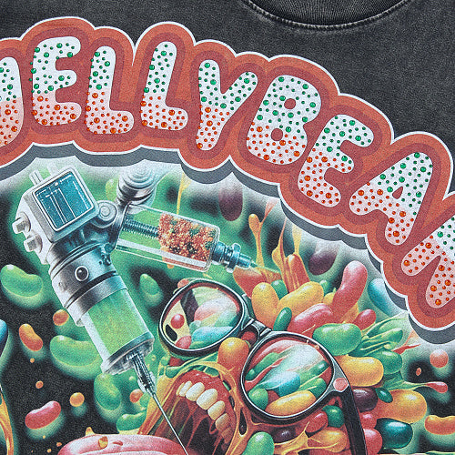 Jellybean Vintage Candy Graphic Double‑Sided Print Short Sleeve T‑Shirt