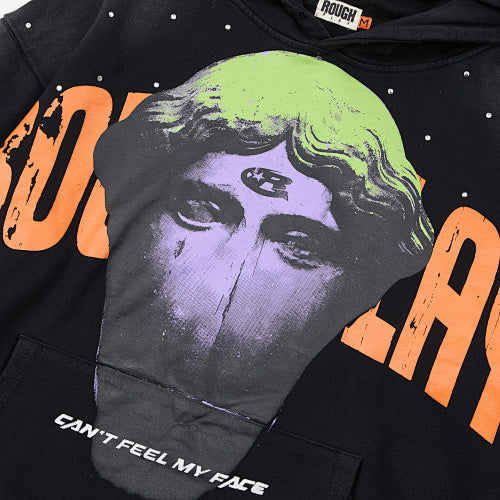 Roughplay Green Skull Graphic Zip‑Up Hoodie