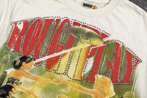 Roughplay Vintage City Graphic Double‑Sided Print Short Sleeve T‑Shirt