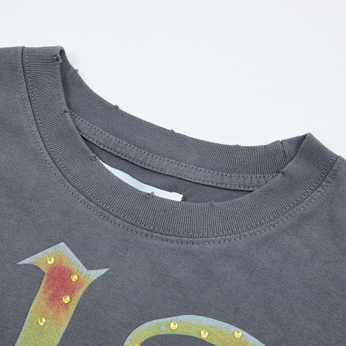 DUAA Band Graphic Dark‑Grey Short‑Sleeve T‑Shirt