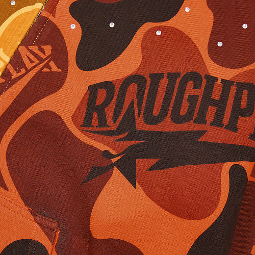 Roughplay Camouflage Graphic Zip‑Up Hoodie