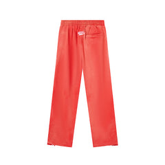 Roughplay Red Side‑Stripe Flare Sweatpants