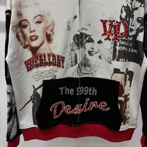Vareallday Marilyn‑Graphic Two‑Tone Hoodie