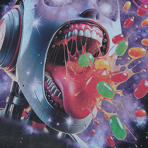 Jellybean Skull Candy Galaxy Graphic T‑Shirt