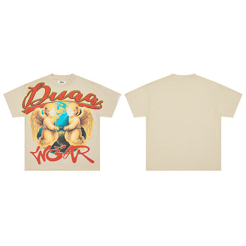 DUAA Angel Earth Graphic Beige T‑Shirt