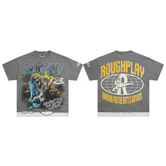 Roughplay Rock Musician Graphic Short Sleeve T‑Shirt