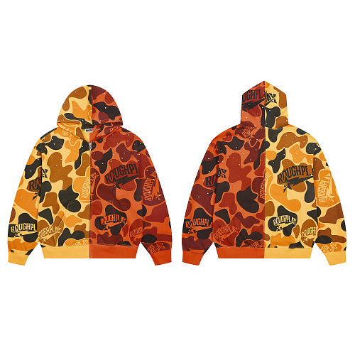 Roughplay Multi‑Color Camo Zip‑Up Hoodie