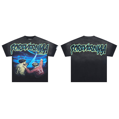 DUAA Forever Vintage Graphic T‑Shirt