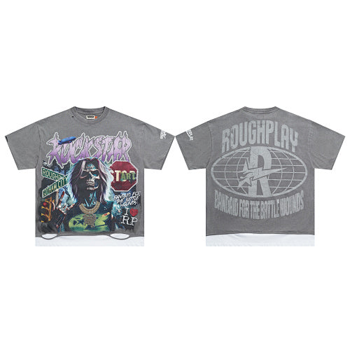 Roughplay Portrait Graphic Short‑Sleeve T‑Shirt
