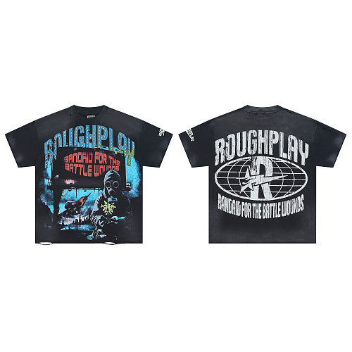 Roughplay Retro Graphic Short‑Sleeve T‑Shirt