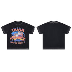 DUAA City‑Landscape Graphic Black Short‑Sleeve T‑Shirt