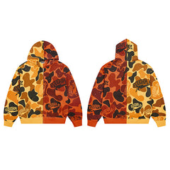 Roughplay Camouflage Graphic Zip‑Up Hoodie