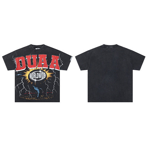 DUAA Worldwide Graphic Black Short‑Sleeve T‑Shirt