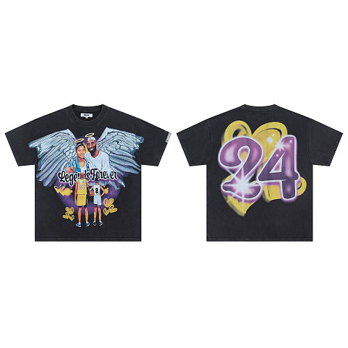 DUAA Kobe 24 Angel Graphic T‑Shirt