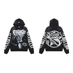 Roughplay Vintage Graphic Pullover Hoodie