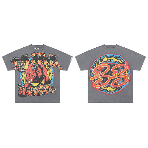 DUAA Bull Snake Graphic Dark Grey T‑Shirt